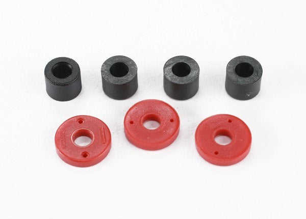 Traxxas 7067 - Piston damper (2x0.5mm hole red) (4)/ travel limiters (4) (769128529969)