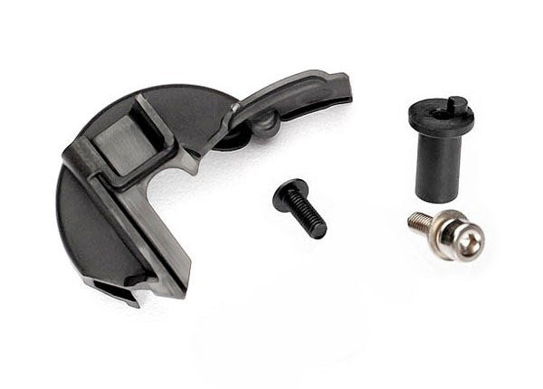 Traxxas 7077R - Cover gear/ motor mount hinge post/ 3x10mm CS with split and flat washers (1)/ 3x8mm BCS (1) (769277984817)