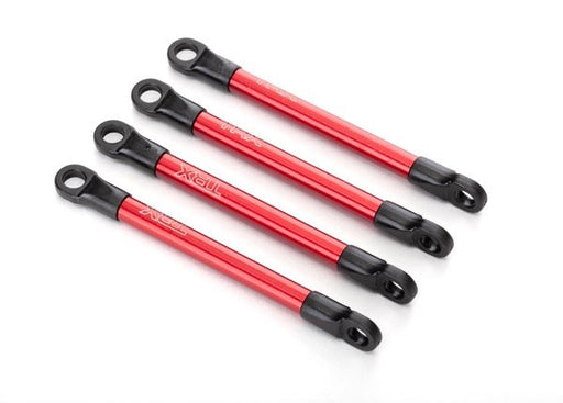 Traxxas 7118X - Push rods aluminum (red-anodized) (4) (assembled with rod ends) (769278541873)