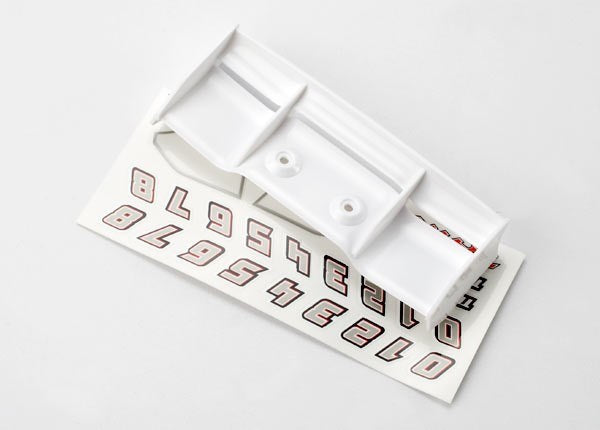 Traxxas 7123 - Wing 1/16 E-Revo (White)/ Decal Sheet