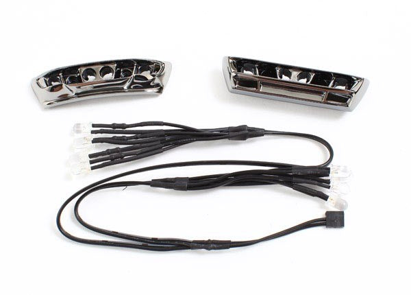 Traxxas 7186 - LED lights light harness (4 clear 4 red)/ bumpers front & rear/ wire ties (3) (requires power supply #7286A)