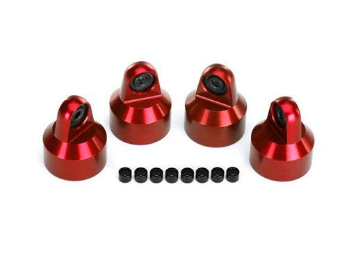 Traxxas 7764R - Shock Caps Aluminum (Red-Anodized) (7622655115501)