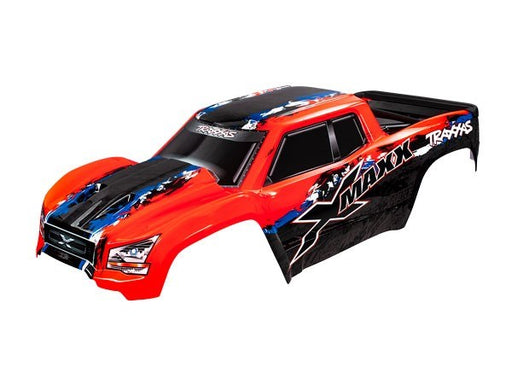 Traxxas 7811R - Body X-Maxx red (painted decals applied) (7521372143853)