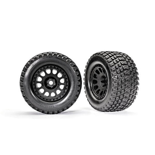 Traxxas 7872 - Tires & wheels assembled glued XRT Race black wheels Gravix tires (8150707142893)