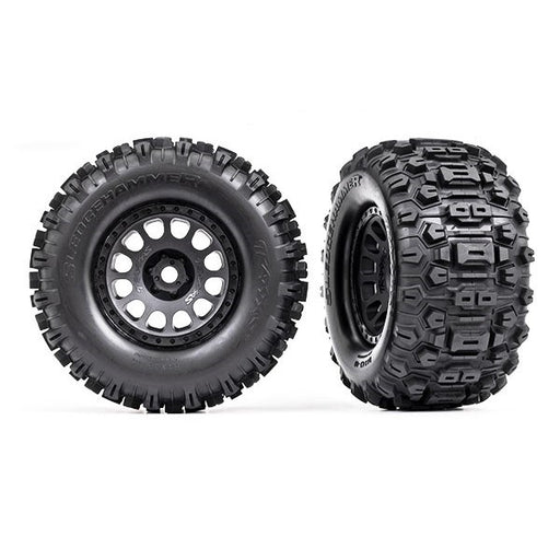 Traxxas 7876 - Tires & wheels assembled glued (XRT Race wheels Sledgehammer tires foam inserts) (8150707306733)
