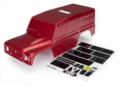 Traxxas 8011R - Body Land Rover Defender Red (Painted)/ Decals (769286078513)