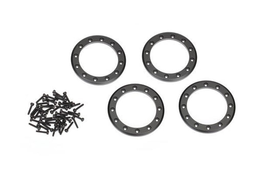 Traxxas 8168T - Beadlock Rings Black (2.2') (Aluminum) (4)/ 2X10 Cs (48) (789121564721)