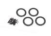 Traxxas 8169T - Beadlock Rings Black (1.9') (Aluminum) (4)/ 2X10 Cs (48) (789138505777)