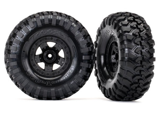 Traxxas 8181 Tires and wheels assembled glued (TRX-4 Sport wheels Canyon Trail 2.2 tires) (2) (7637916188909)
