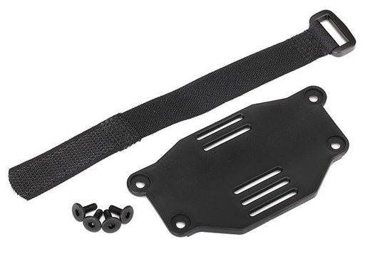 Traxxas 8223 - Battery plate/ battery strap/ 3x8 flathead screws (4) (requires #8072 inner fenders) (789138898993)