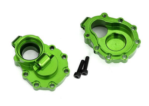 Traxxas 8253G Portal housings inner (rear) 6061-T6 aluminum (green-anodized) (2)/ 2.5x10 CS (2)