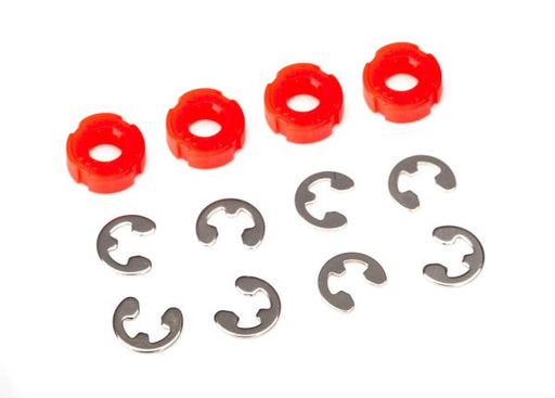 Traxxas 8261 - Piston damper (red) (4)/ e-clips (8) (7650719105261)