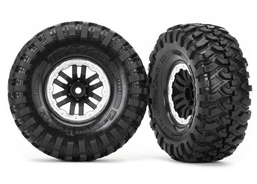 Traxxas 8272X TRX-4 satin beadlock wheels Canyon Trail 1.9 tires) (2) (7637916352749)