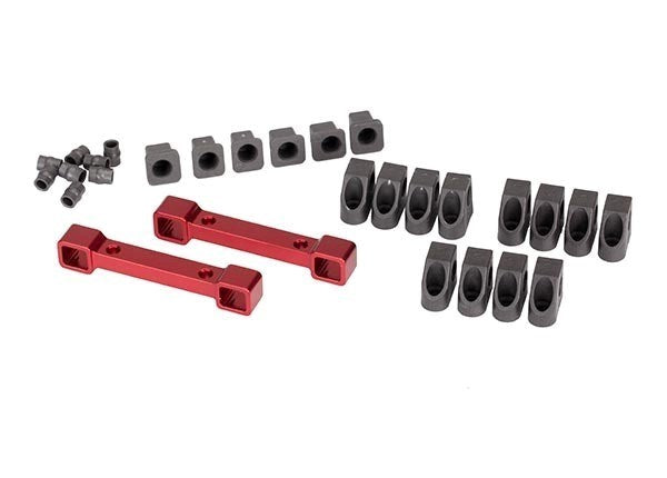 Traxxas 8334R - Mounts Suspension Arms Red-Anodized Aluminum