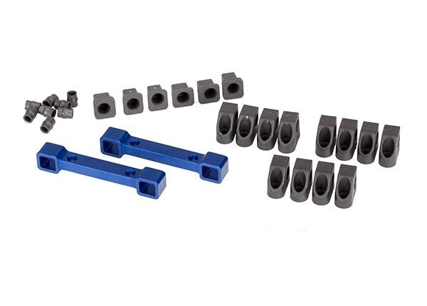 Traxxas 8334X - Mounts Suspension Arms Blue-Anodized Aluminum