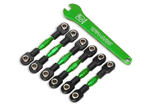 Traxxas 8341G - Turnbuckles and Camber links Aluminum Green-Anodized (8120405786861)