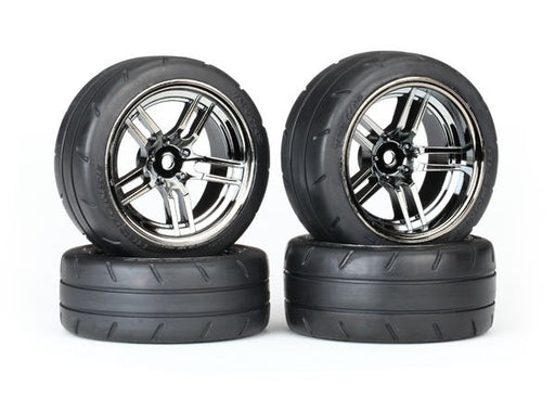 Traxxas 8375 - Split-Spoke Black Chrome Wheels1.9' Response Tires Foam Inserts Vxl Rated (789140832305)