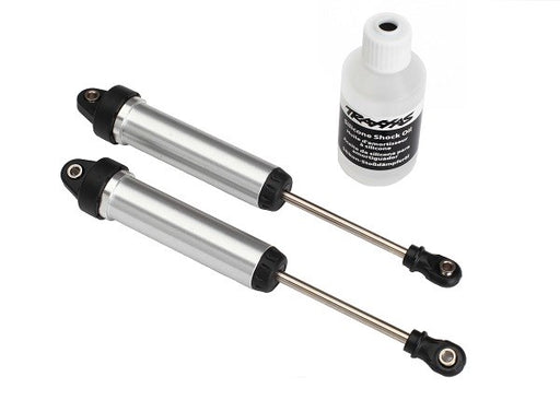 Traxxas 8451 - Shocks Gtr 134Mm Silver Aluminum (Fully Assembled W/O Springs) (Front No Threads) (2) (789141979185)