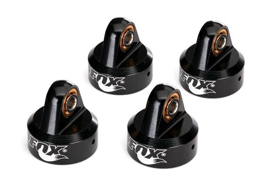 Traxxas 8456 Shock caps aluminum (black-anodized) Fox Shocks (4) (7617510277357)