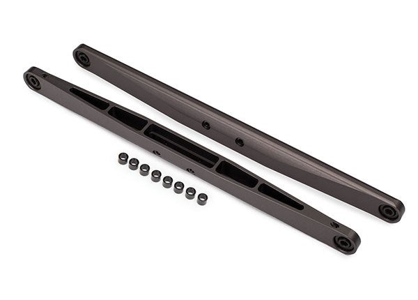 Traxxas 8544A Trailing arm aluminum (dark titanium anodized) (2) (assembled with hollow balls) - Hobby City NZ