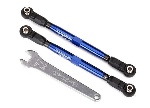 Traxxas 8547X Toe links front For UDR (TUBES blue-anodized) (102mm) (2) (8120387731693)