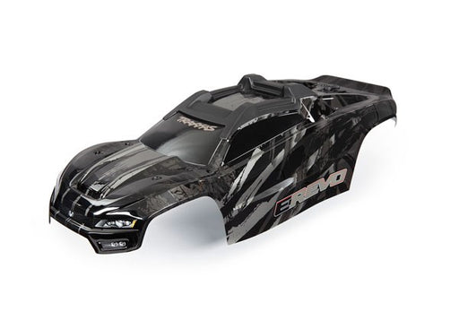 Traxxas 8611R Body E-Revo black (painted decals applied) - Hobby City NZ