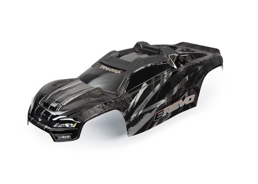 Traxxas 8611R Body E-Revo black (painted decals applied) (8137532932333)