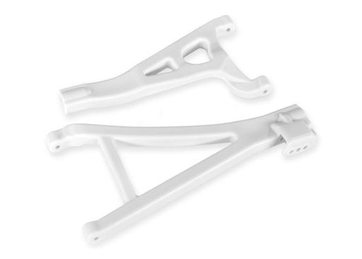Traxxas 8631A - Suspension arms white front (right) heavy duty (upper (1)/ lower (1)) (7654683082989)