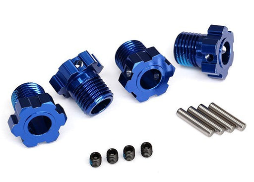 Traxxas 8654 - Wheel Hubs Splined 17Mm (Blue-Anodized) (4)/ 4X5 Gs (4) 3X14Mm Pin (4) (789120188465)
