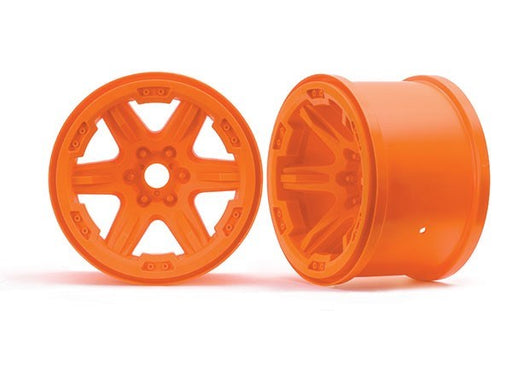 Traxxas 8671A - Wheels 3.8' (Orange) (2) (17Mm Splined) (789121007665)