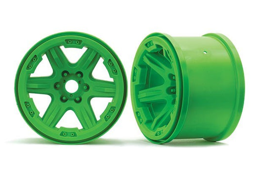 Traxxas 8671G - Wheels 3.8' (Green) (2) (17mm Splined) (789121040433)