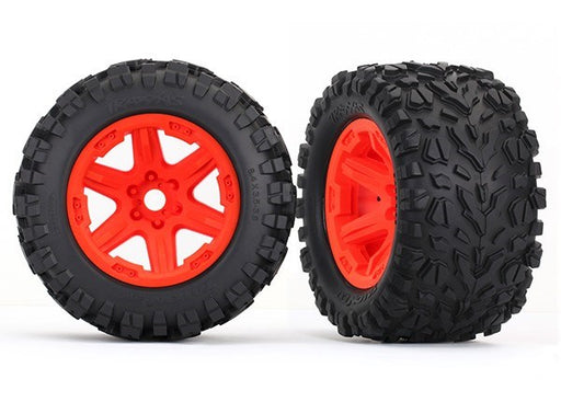 Traxxas 8672A - Orange Wheels Talon Ext Tires (2) (7521355038957)