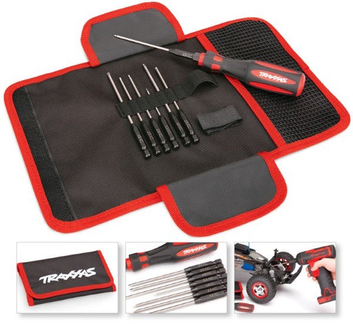Traxxas 8711 Speed Bit Master Set Hex Driver 7 pcs Set Includes Handle (Med) Travel Pouch (7647762284781)