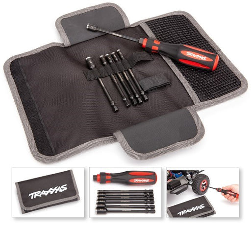 Traxxas 8719 Speed Bit Master Set Nut Driver 6 pcs Includes Handle and Travel Pouch (7650728509677)