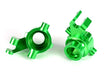 Traxxas 8937G Steering blocks 6061-T6 aluminum (green-anodized) left & right (7617511358701)