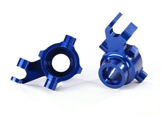 Traxxas 8937X Steering blocks 6061-T6 aluminum (blue-anodized) left & right (7637927133421)