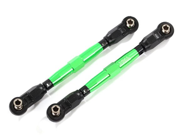 Traxxas 8948G Toe links front (TUBES green-anodized 7075-T6 aluminum stronger than titanium)
