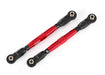 Traxxas 8948R Toe links front (TUBES red-anodized 7075-T6 aluminum stronger than titanium) (7654627639533)