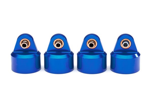 Traxxas 8964X Shock caps aluminum (blue-anodized) GT-Maxx shocks (4)