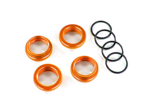 Traxxas 8968A Spring retainer (adjuster) orange-anodized aluminum GT-Maxx shocks (4) (7654629900525)