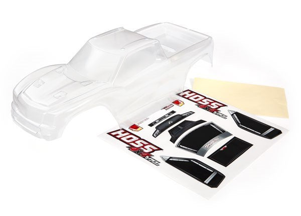 Traxxas 9011 BODY HOSS 4X4 (CLEAR REQUIRES PAINTING)/ WINDOW GRILLE LIGHTS DECAL SHEET