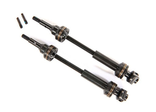 Traxxas 9051X Driveshafts front steel-spline constant-velocity (complete assembly) (2) (8120427151597)
