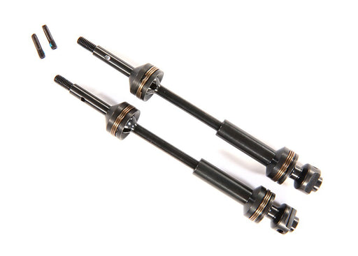 Traxxas 9052X Driveshafts rear steel-spline constant-velocity (complete assembly) (2) (8120427380973)