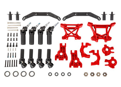 Traxxas 9080R Outer Driveline & Suspension Upgrade Kit extreme heavy duty red (8137533292781)