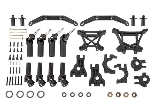 Traxxas 9080 Outer Driveline & Suspension Upgrade Kit extreme heavy duty black (8120428200173)