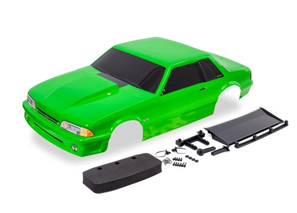 Traxxas 9421G Body Ford Mustang Fox Body green (painted decals applied)