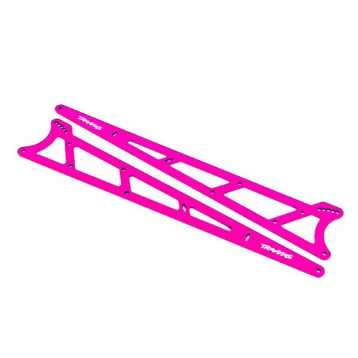 Traxxas 9462P - Side plates wheelie bar pink (aluminum) (2) (7546262814957)