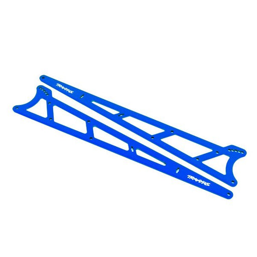Traxxas 9462X - Side plates wheelie bar blue (aluminum) (2) (7546262913261)