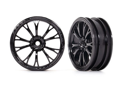Traxxas 9472 Wheels Weld Gloss Black (Front) (2) (7546263208173)