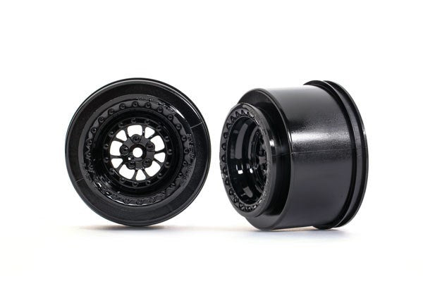 Traxxas 9473 Wheels Weld Gloss Black (Rear) (2) (7546263503085)